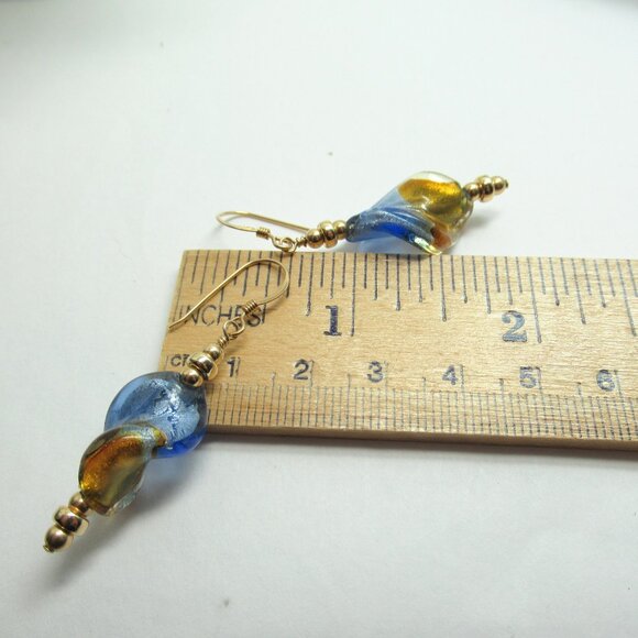 Vintage bead and 14kt gf earrings - Picture 7 of 11